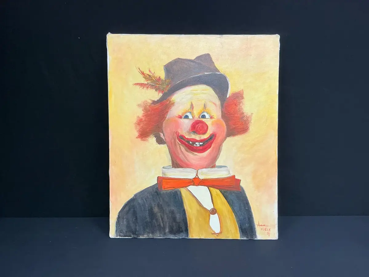Clown Painting By Ann Tickle 