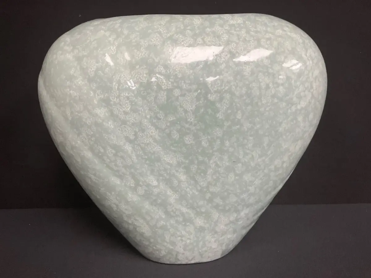 Pale Celadon Green Glaze Pillow Vase