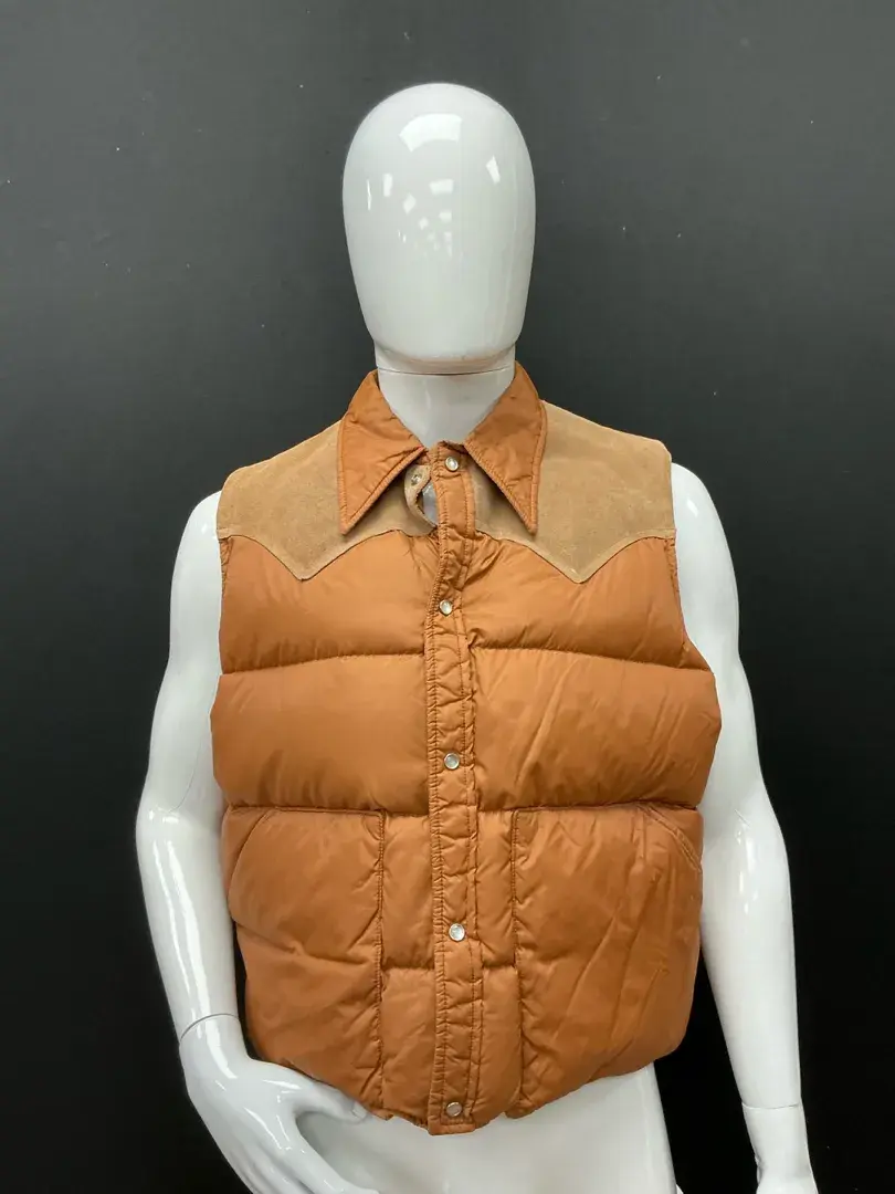 Woolrich Leather And Down Puffer Vest, XL
