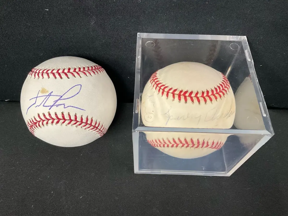 Sparky Anderson And Hunter Pence Signed Baseballs