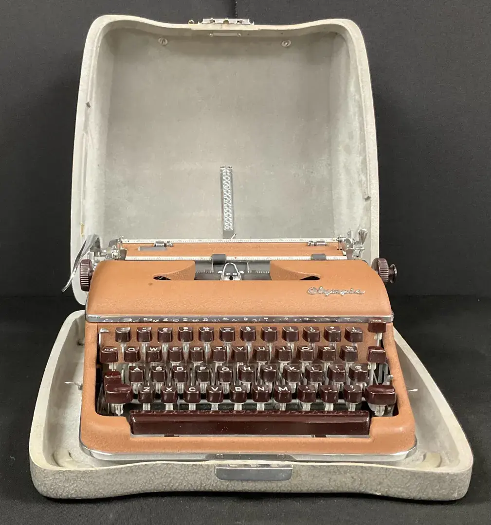 Vintage Olympia Typewriter With Case