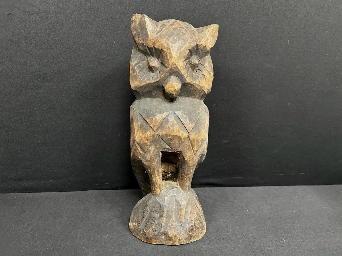 Carved Wood Owl