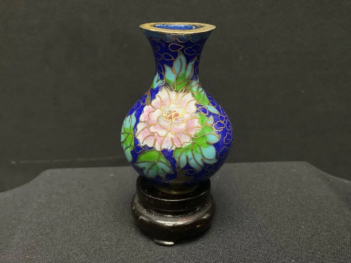 Miniature Chinese Cloisonné Enamel Vase