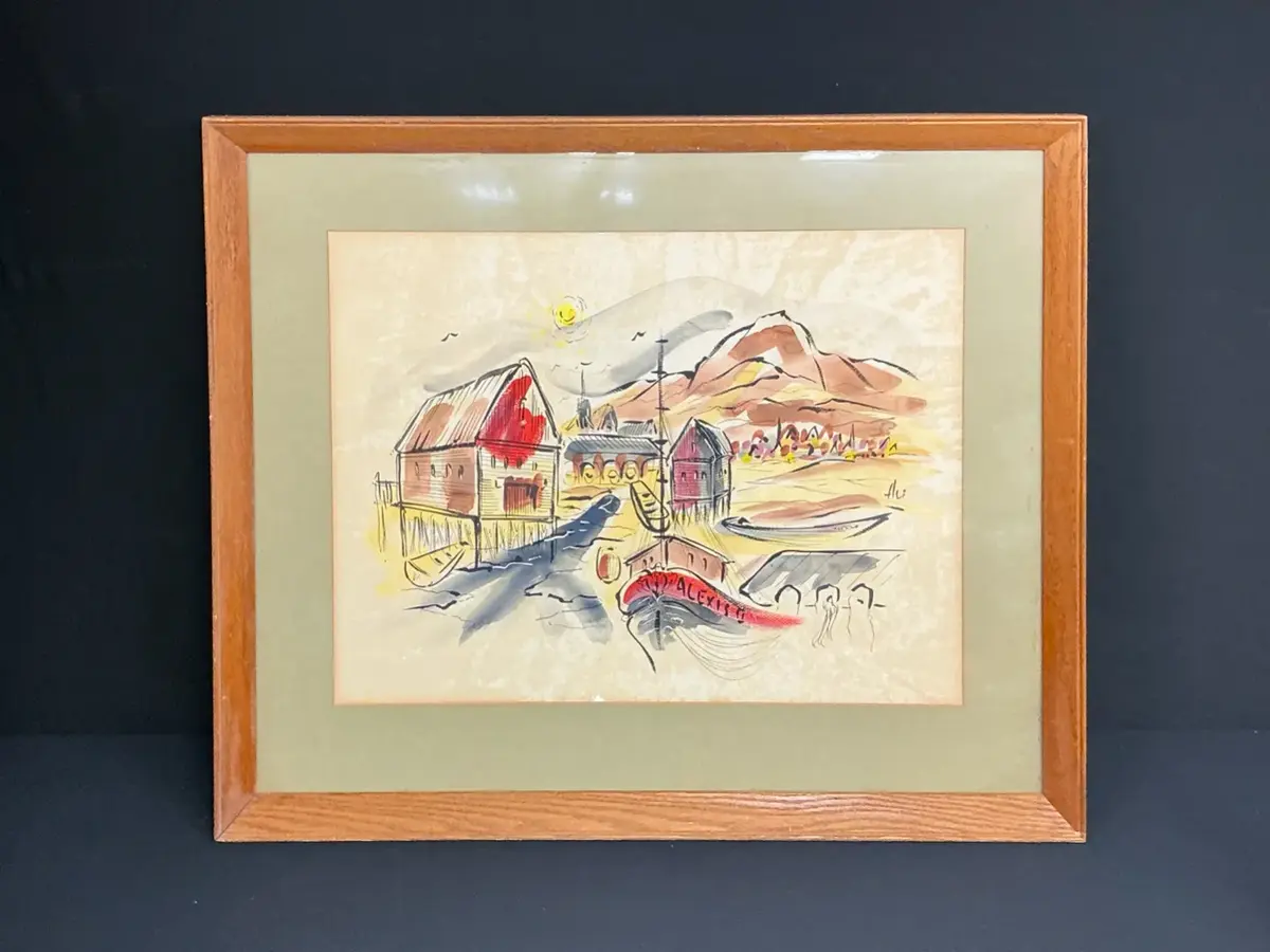 Abstract Harbor Painting 