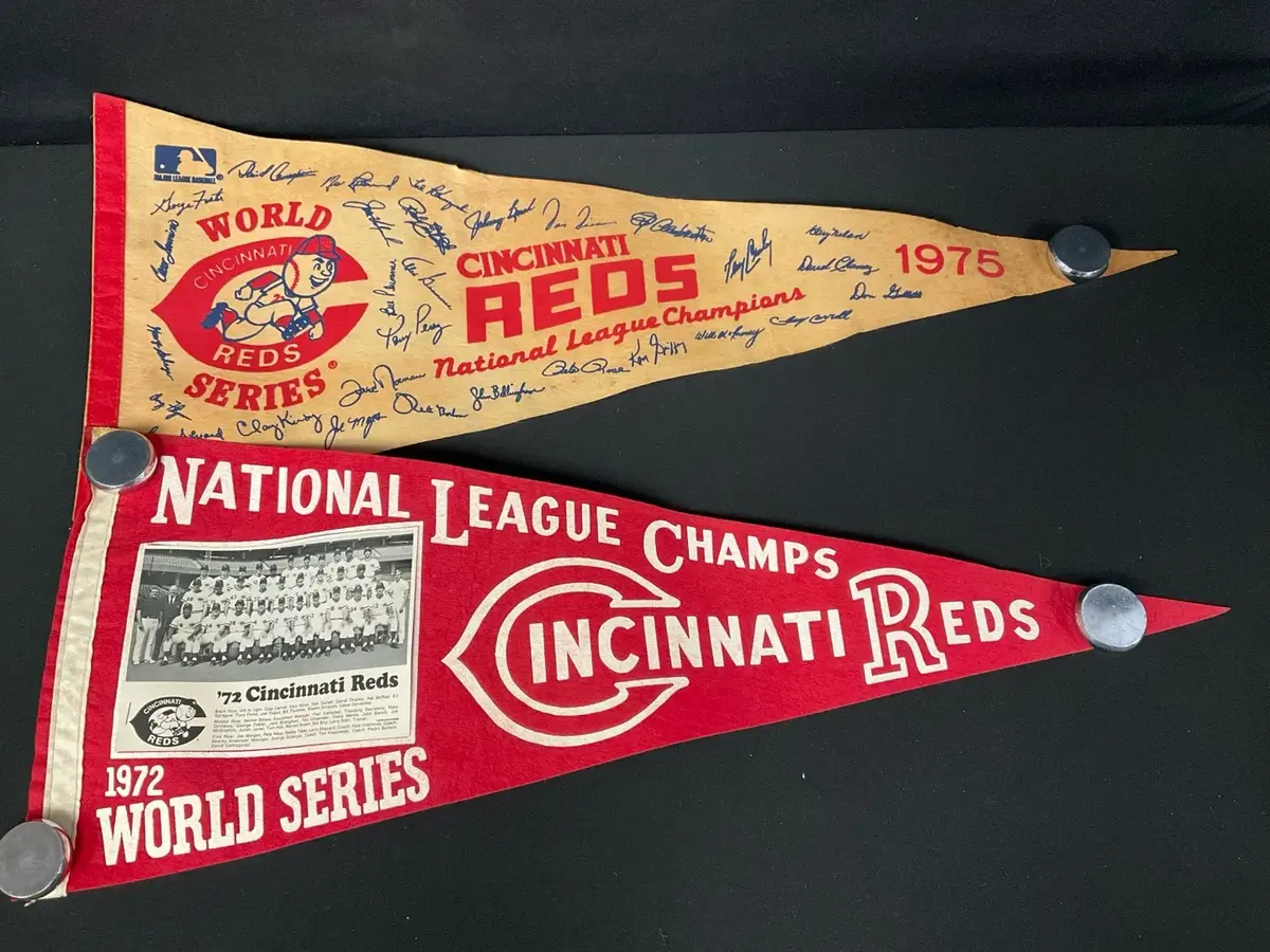 Vintage Cincinnati Reds Pennants
