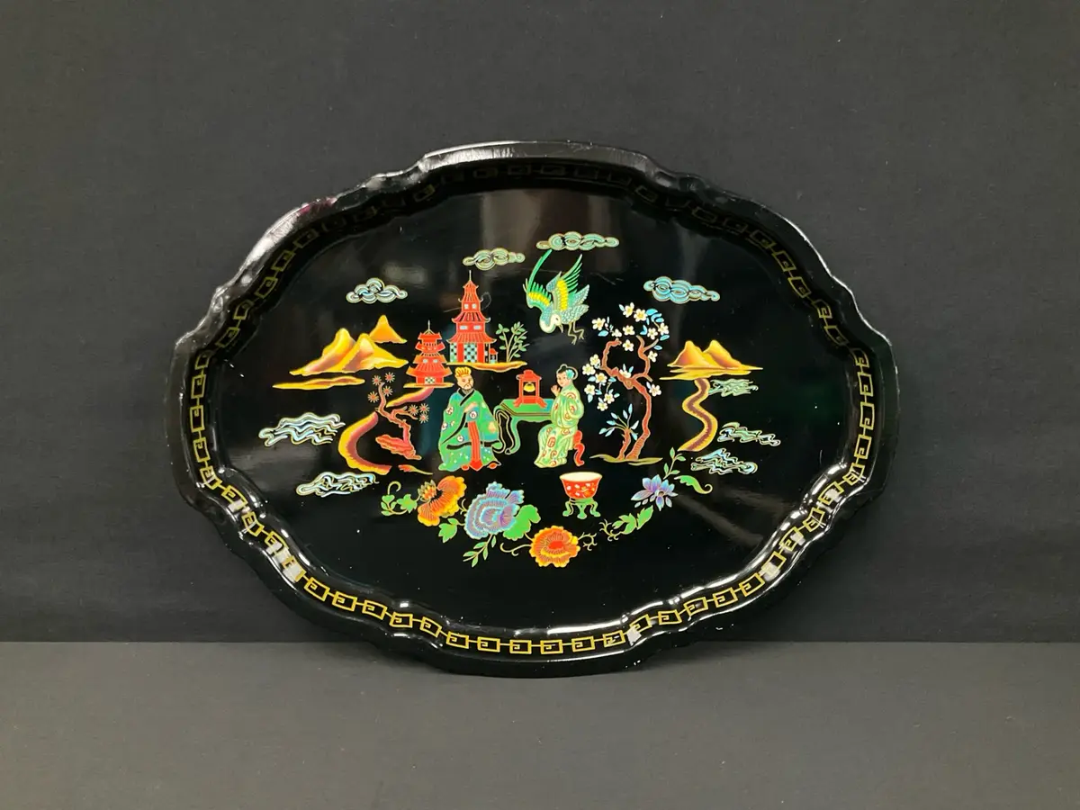 Baret Ware Mandarin Garden Serving Tray