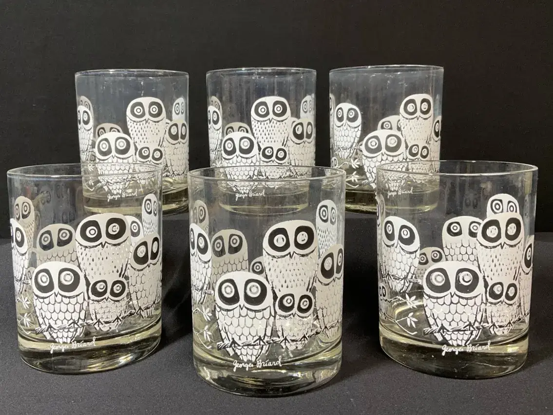 Georges Briard Owl Tumblers