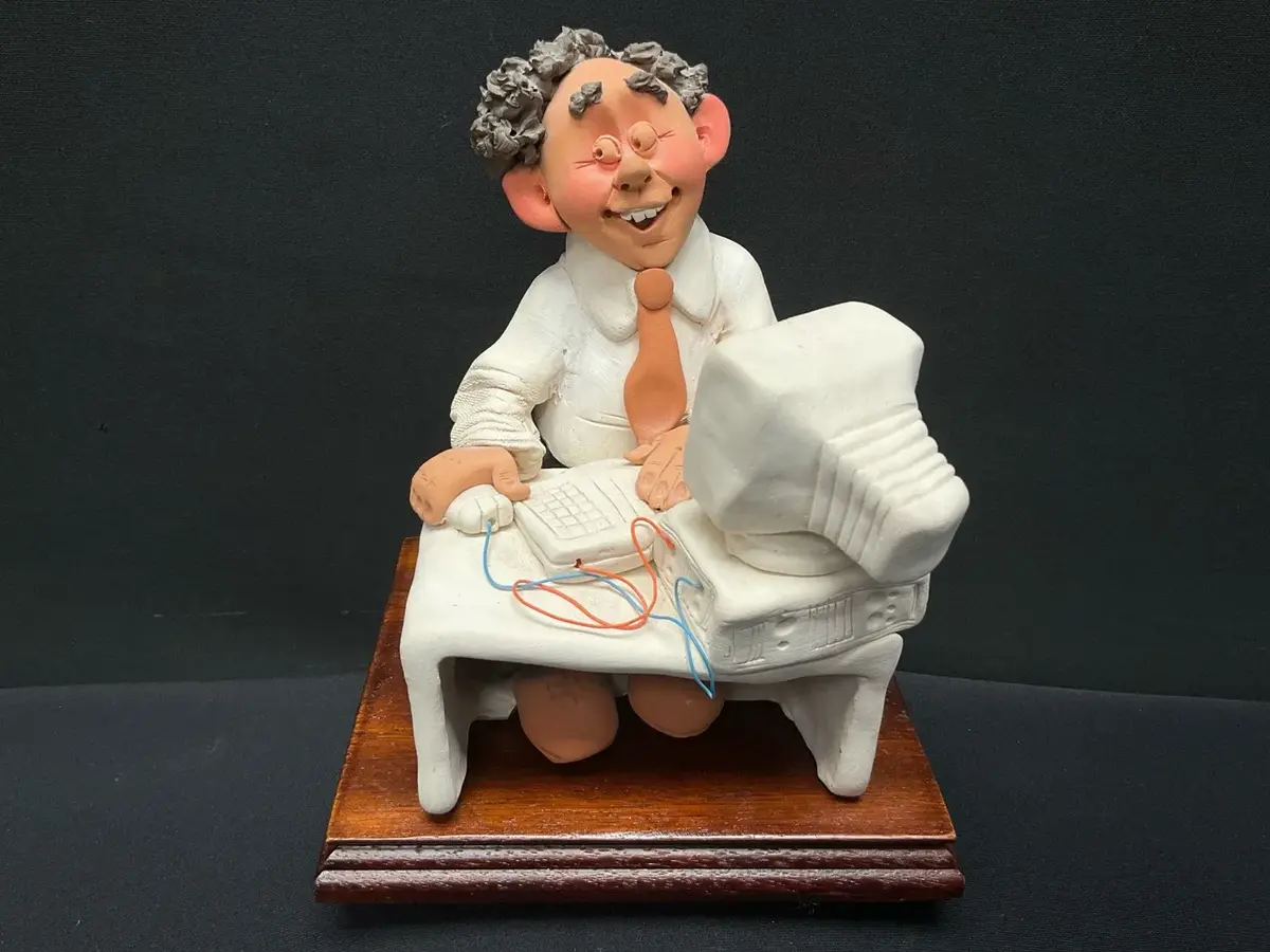 Handcrafted Satirical Ceramic Figurine