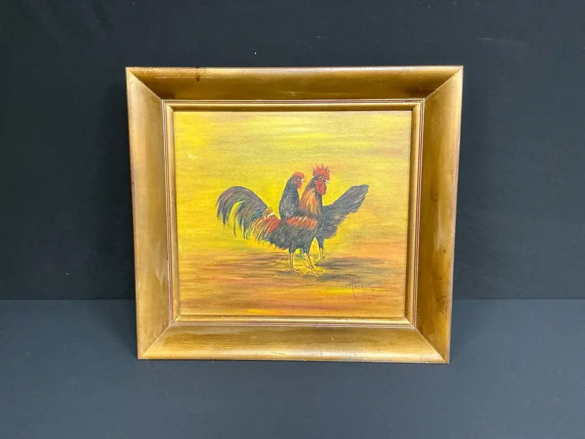 Original Rooster Painting By Ann Tickle 