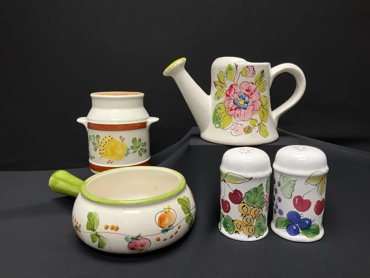 Floral Decorated Ceramic Kitchen Goods