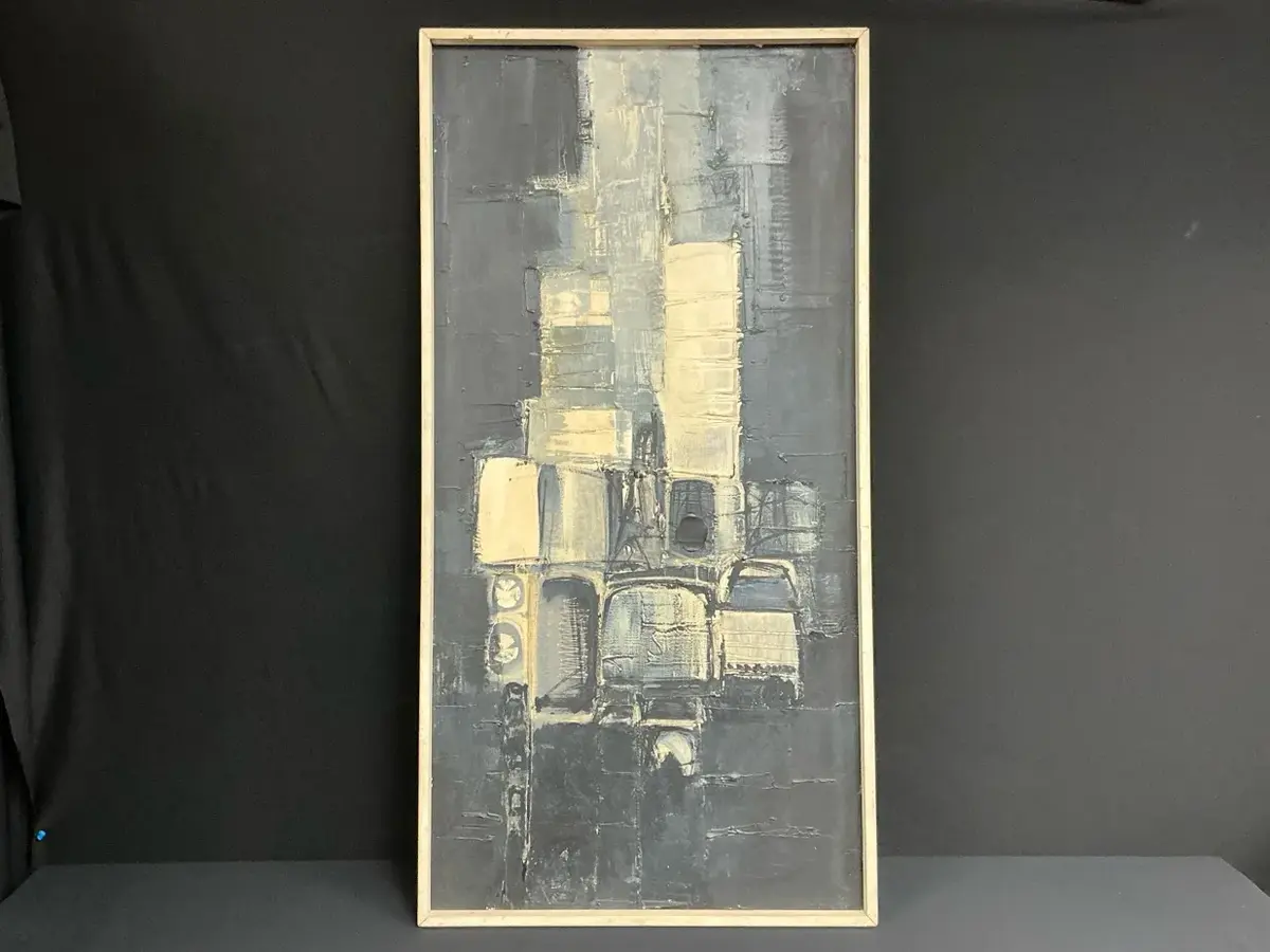 Abstract Impasto Art On Board 