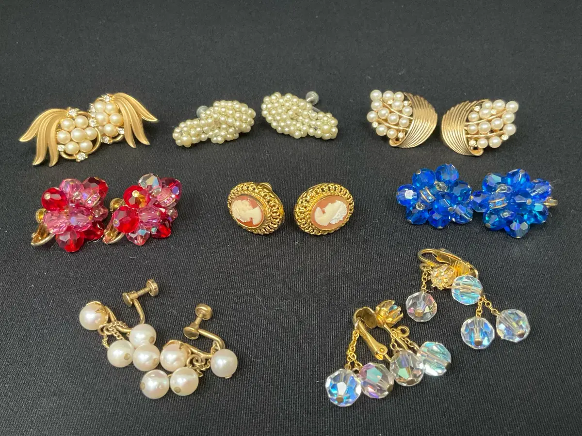 Eight Pairs of Clip Earrings