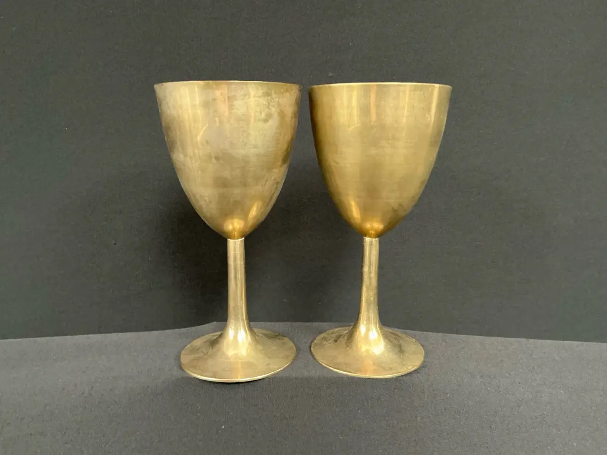 Solid Brass Water Goblets