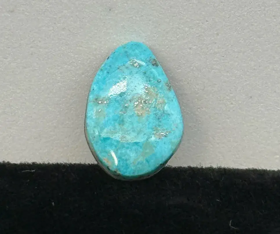 Turquoise Cabochon * Genuine Pure Untreated From Tyronne Copper Mine * 1.48g