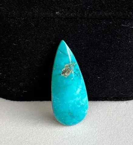 Turquoise Cabochon * Genuine Pure Untreated From Tyronne Copper Mine *  2.26g * 34.33mm x 13.47mm