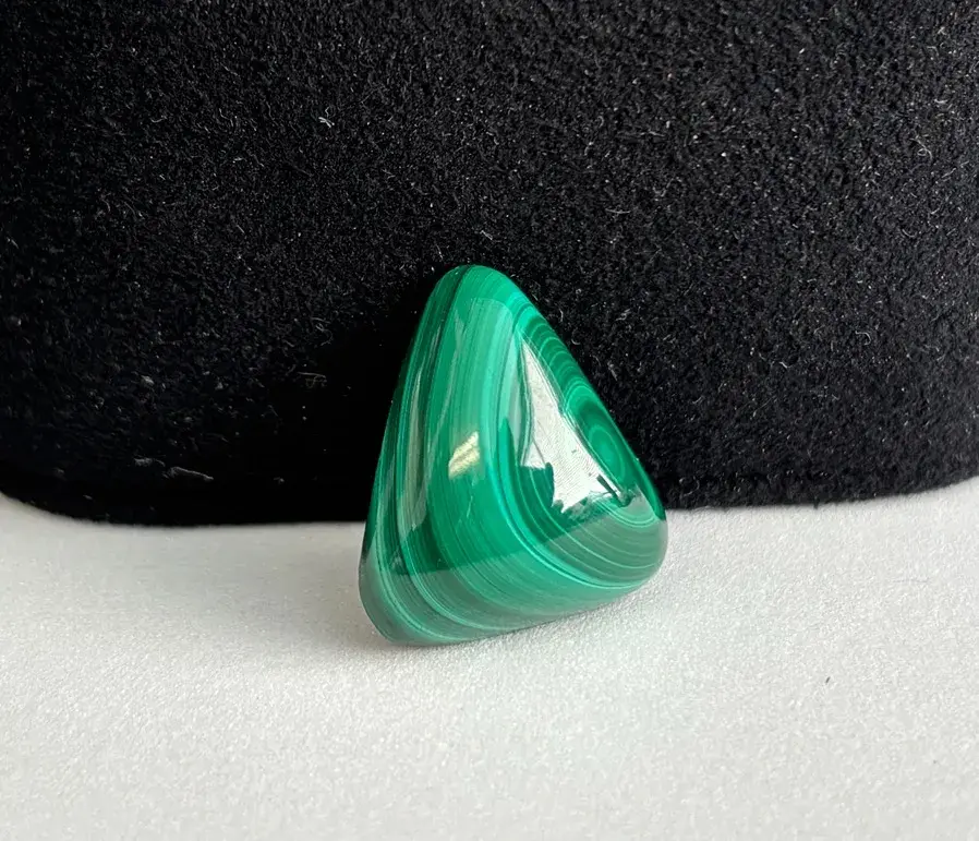 Polished Malachite Cabochon  4.41g * 20.31mm X 15.74mm