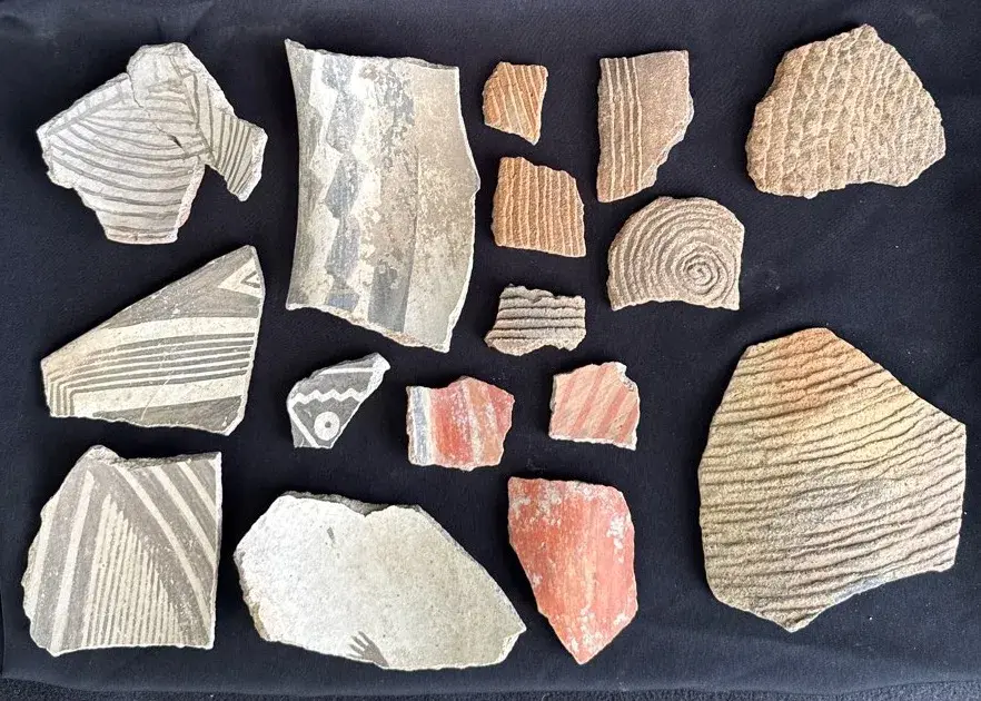 16 Various Unique Pottery Shards * Dated Approximately 1500 AD