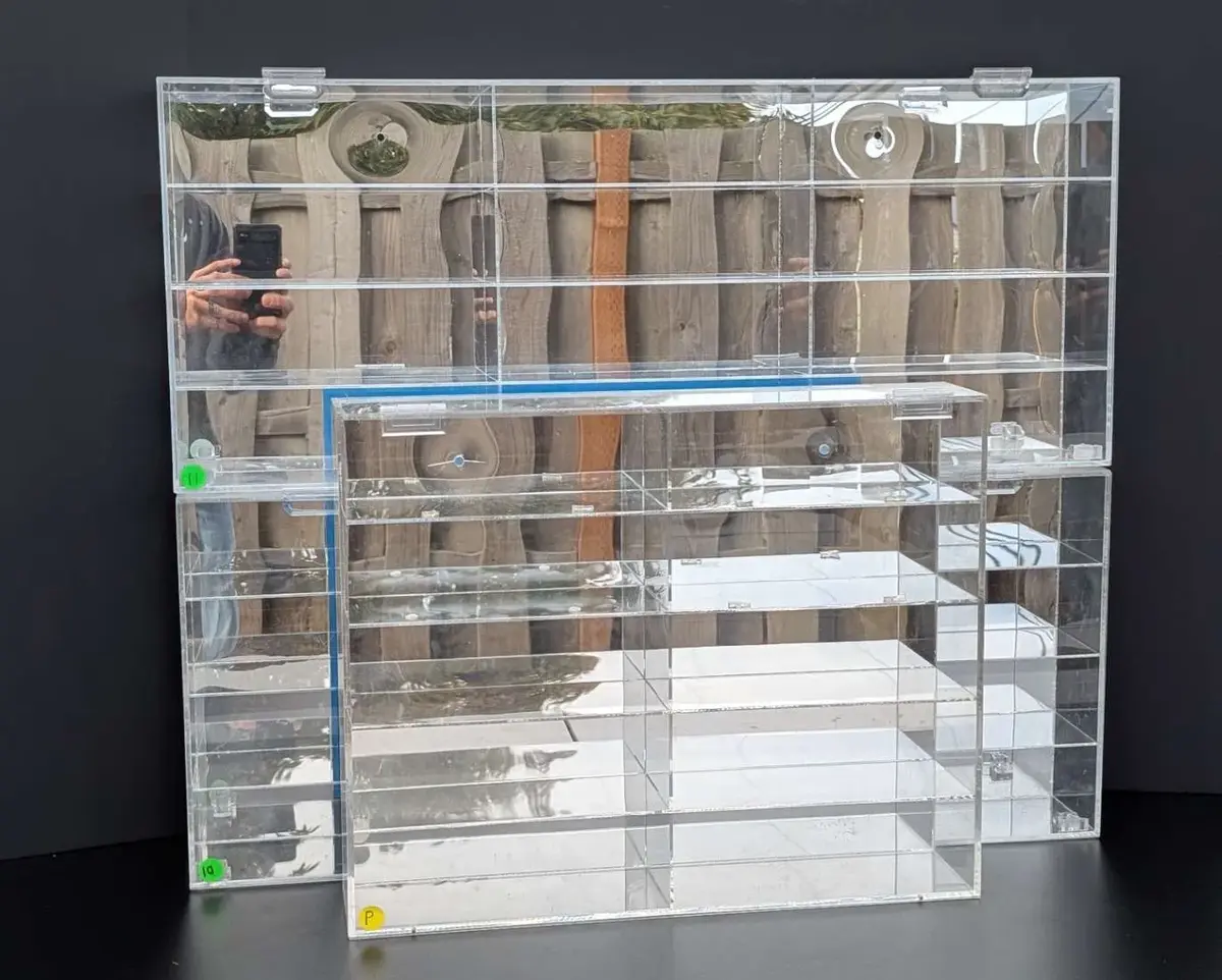 3 Clear Acrylic Wall-Mount Model Car Display Cabinets