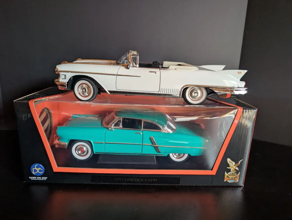 1952 Lincoln Capri & 1958 Cadillac Eldorado Biarritz Die-Cast Cars