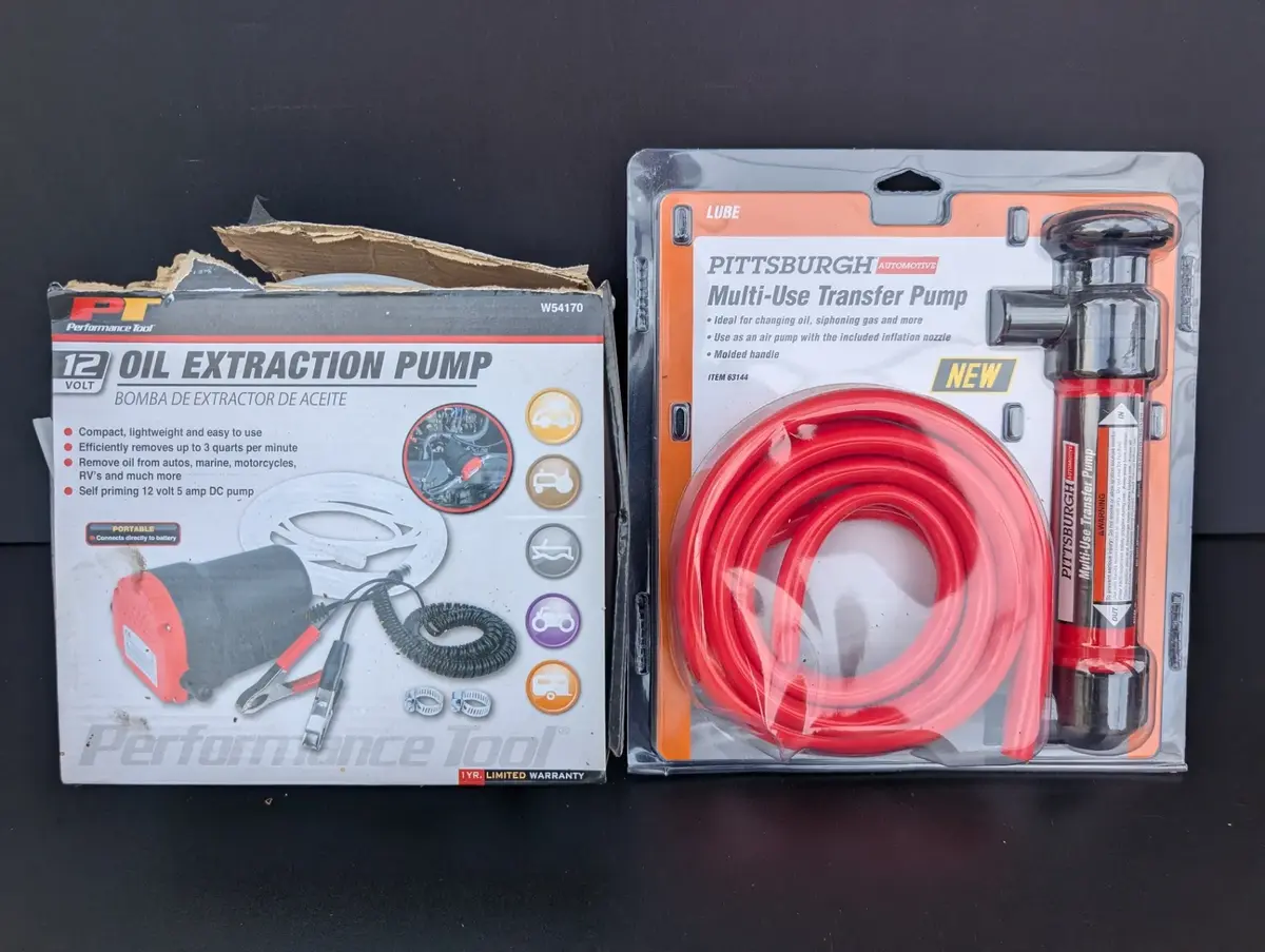 Performance Tool 12V Oil Extraction Pump & Pittsburgh Multi-Use Transfer Pump