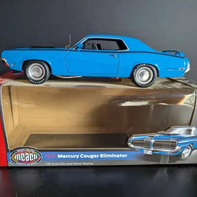 Auto World 1970 Mercury Cougar Eliminator 1:18 Die-Cast Model with Box