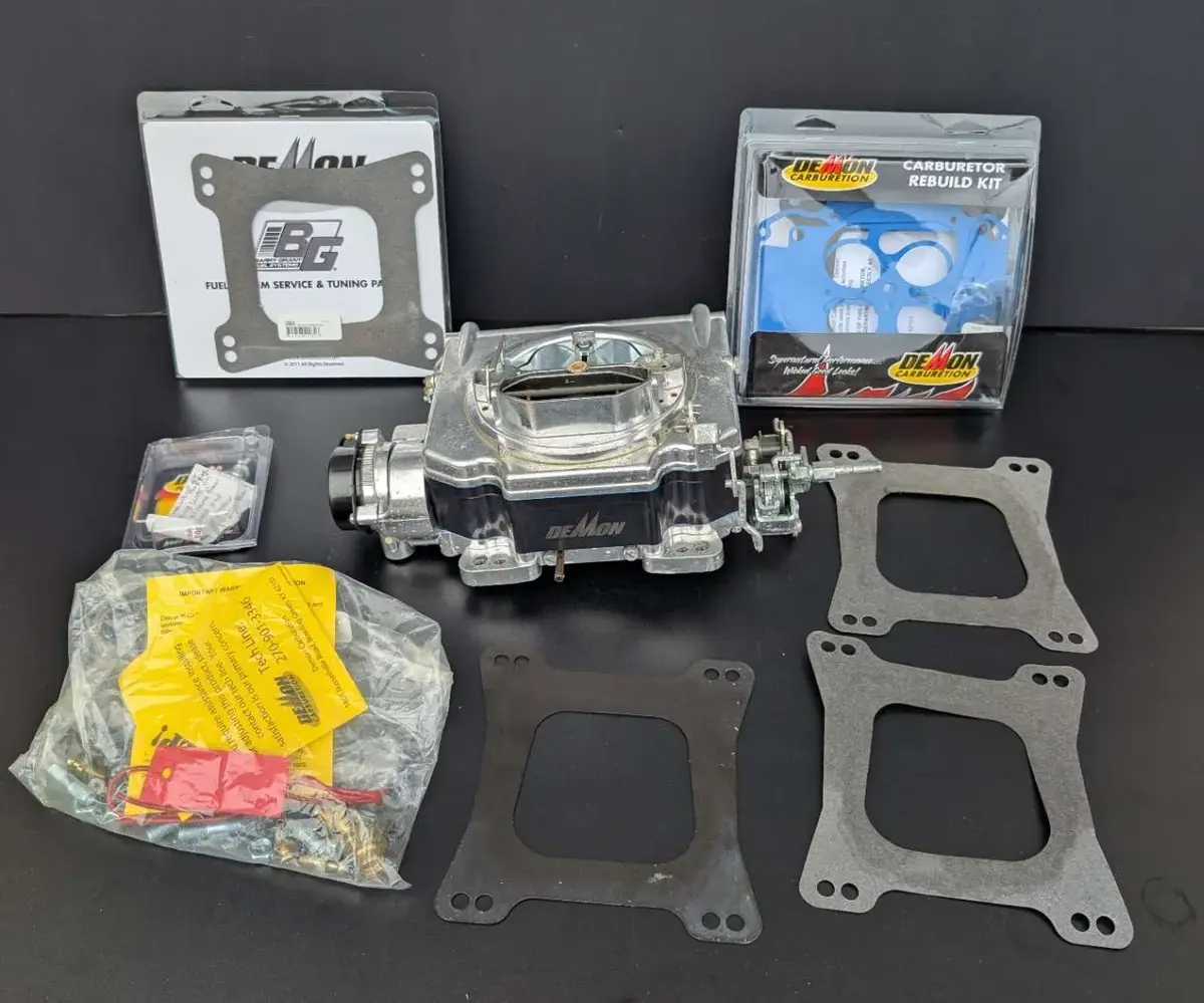 Demon 4-Barrel Performance Carburetor with Rebuild Kit & Accessories