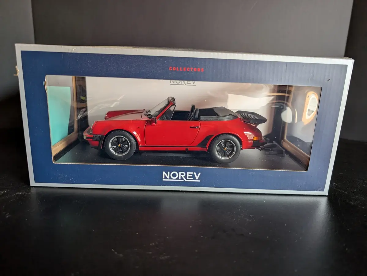 Norev Porsche 911 Turbo 3.3L Cabriolet Die Cast Model Red