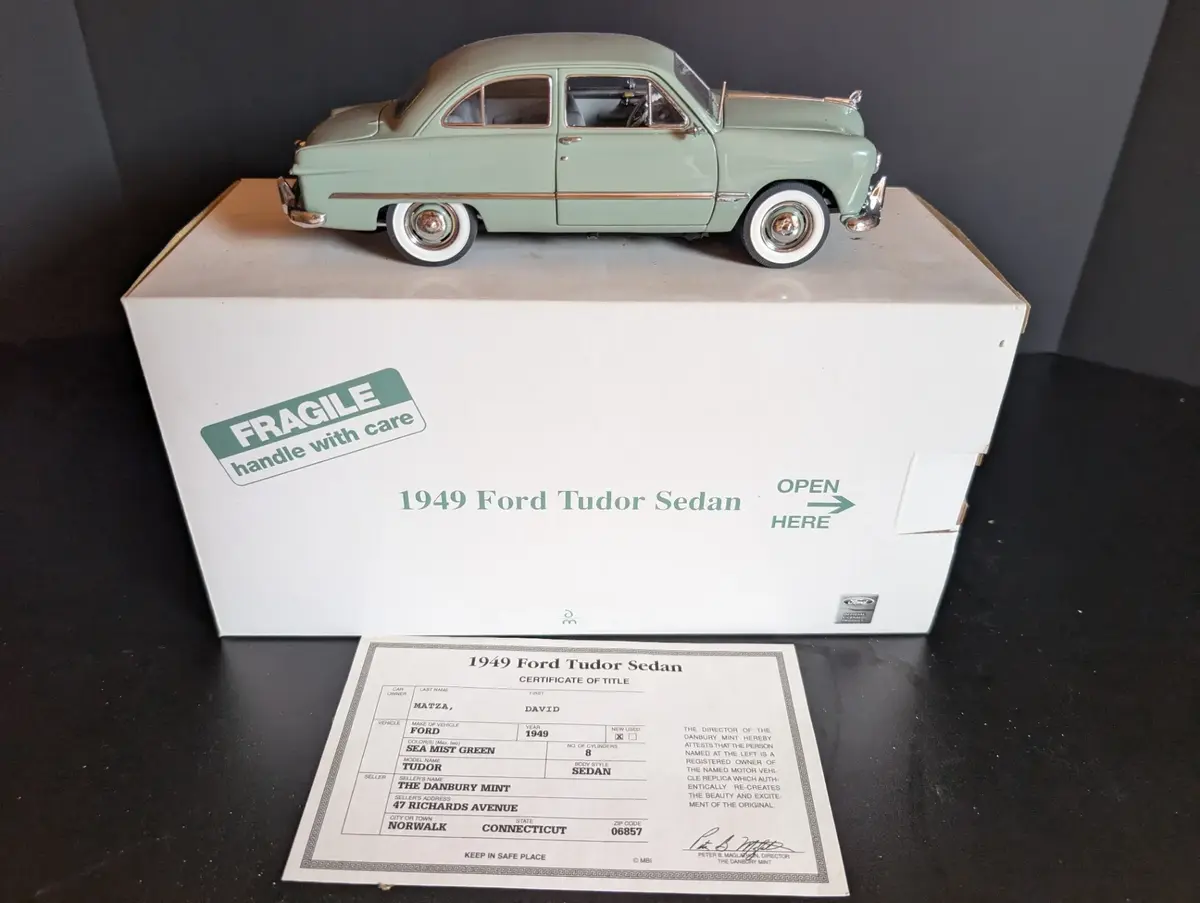 Danbury Mint 1949 Ford Tudor Sedan Die-Cast Model with Box & Certificate