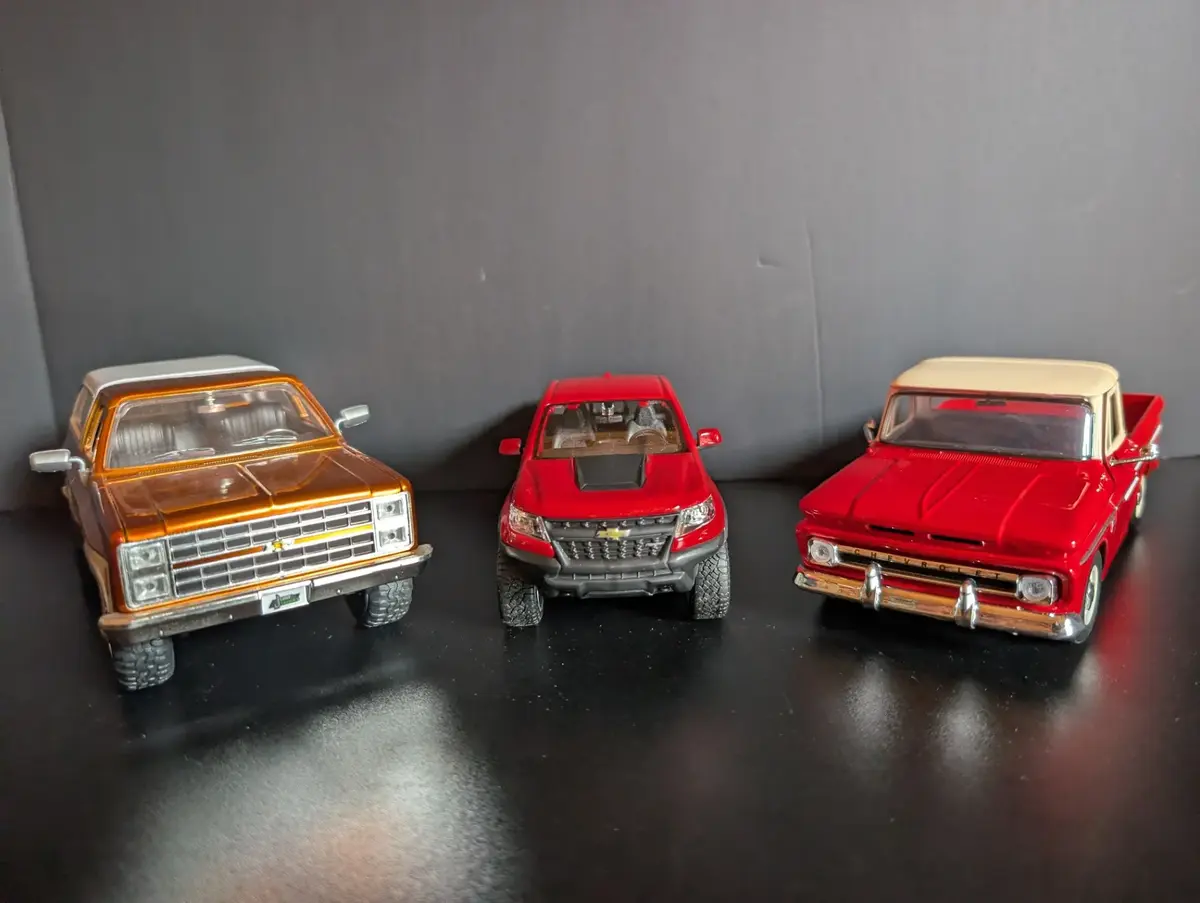 Multi-Era Chevrolet Truck Diecast Models - 3 Piece