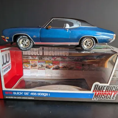 Auto World 1970 Buick GS 455 Stage 1 Muscle Machines 1:18 Die Cast