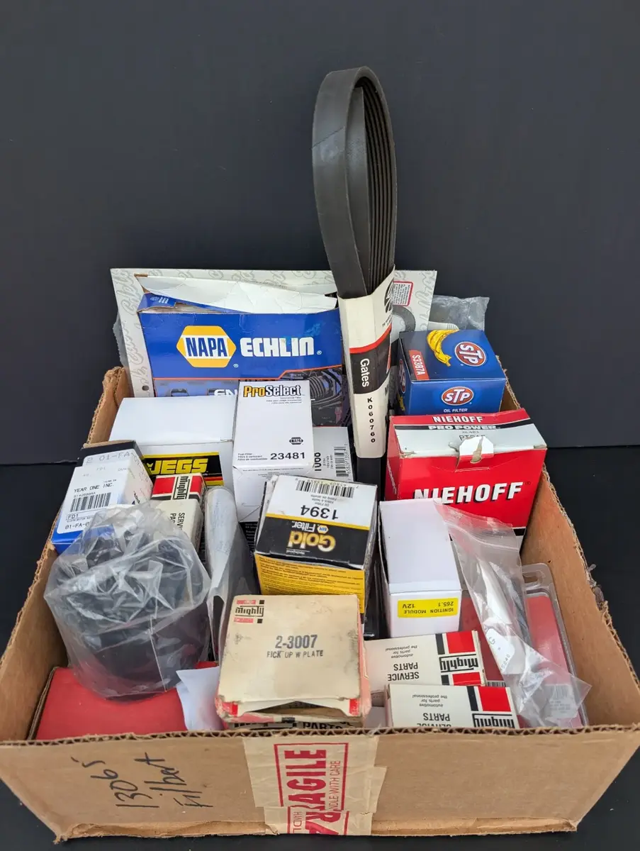 Assorted Vintage & New Automotive Parts – Edelbrock, NAPA, Mopar, Gates & More