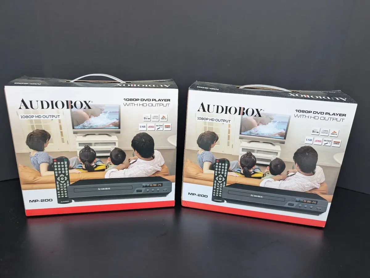2 Brand New Audiobox MP-200 1080P DVD Players