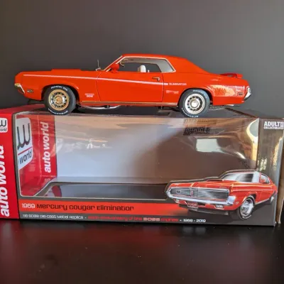 Auto World American Muscle 1:18 Scale 1969 Mercury Cougar Eliminator Boss 302 Die-Cast Model