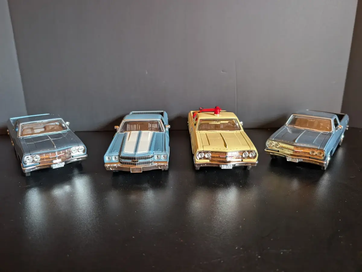 4-Piece 1:24/1:25 Scale Chevrolet El Camino Diecast Model Collection