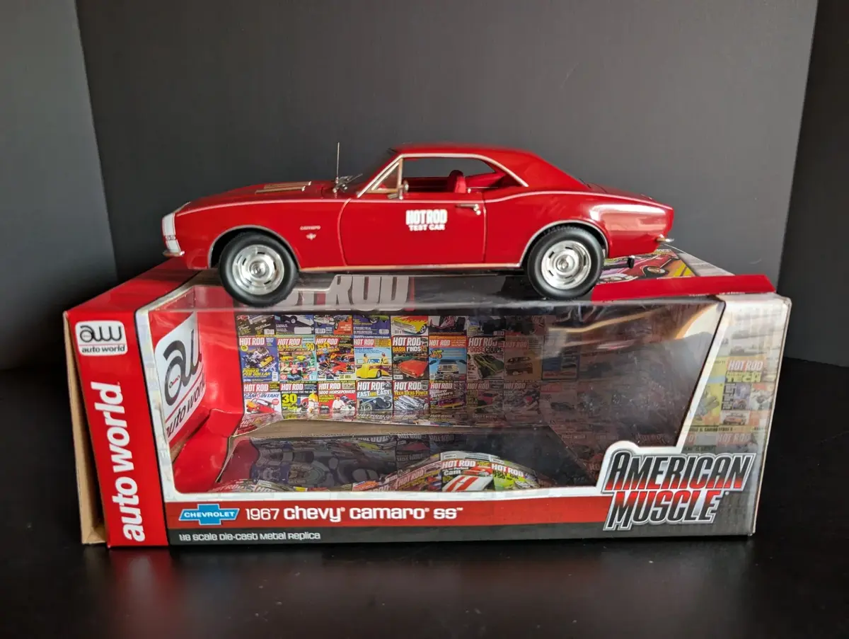 Auto World American Muscle 1967 Chevrolet Camaro SS Hot Rod Test Car 1:18 Die Cast