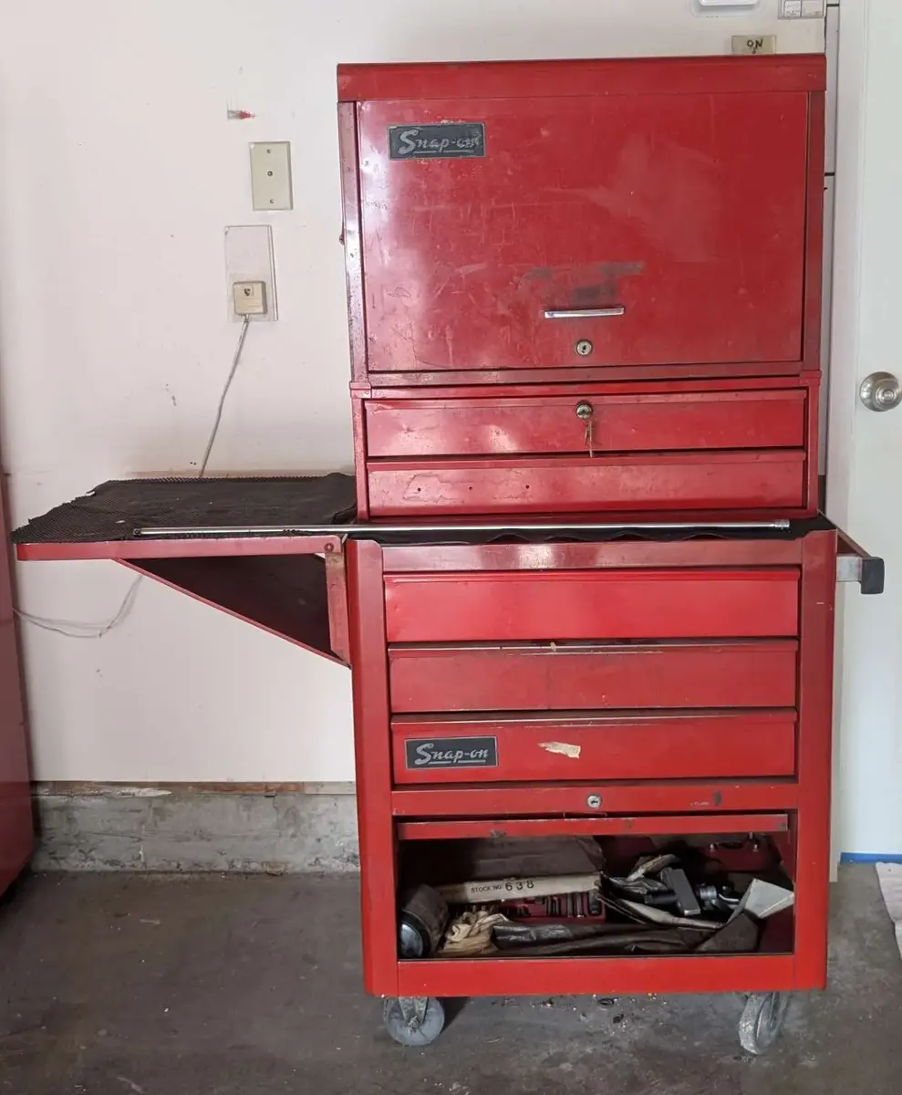 Vintage Snap-on 2-Piece Rolling Tool Chest Loaded with Snap-on & Automotive Tools