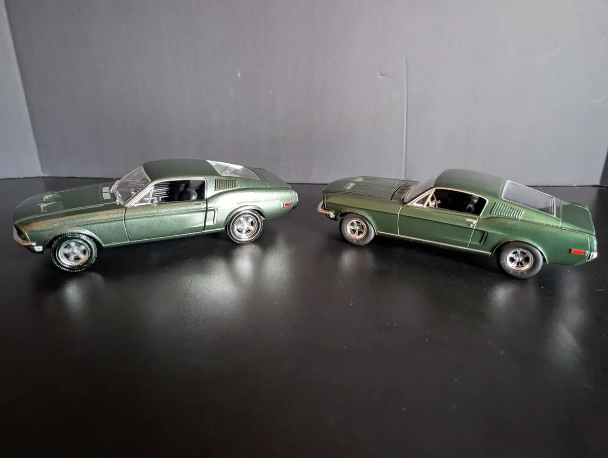 Pair of Bullitt Ford Mustang Die-Cast Cars