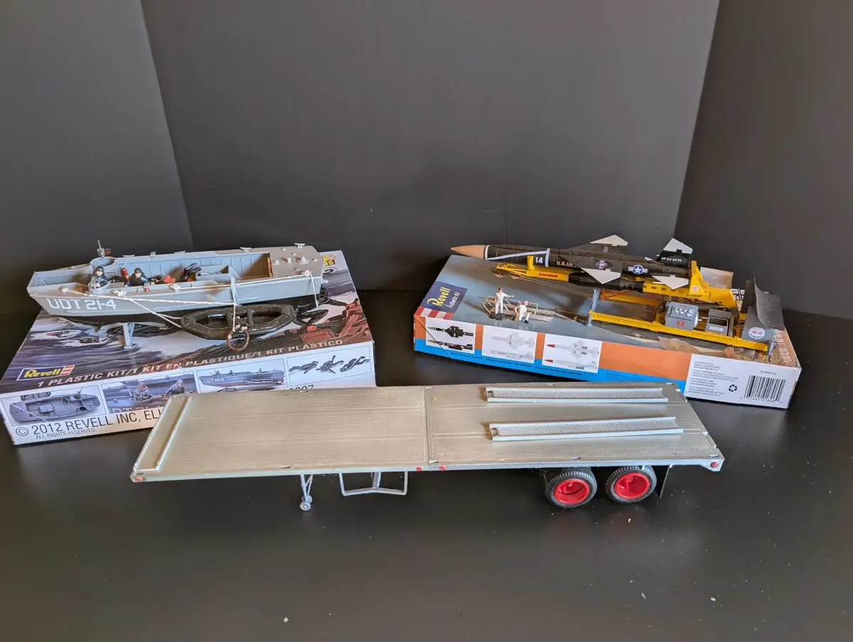 Revell Military Model Collection with UDT Boat, IM-99 Bomarc Missile & Trailer