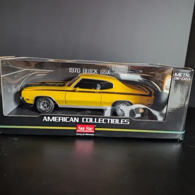 Sun Star 1970 Buick GSX 1:18 Die Cast Model Yellow