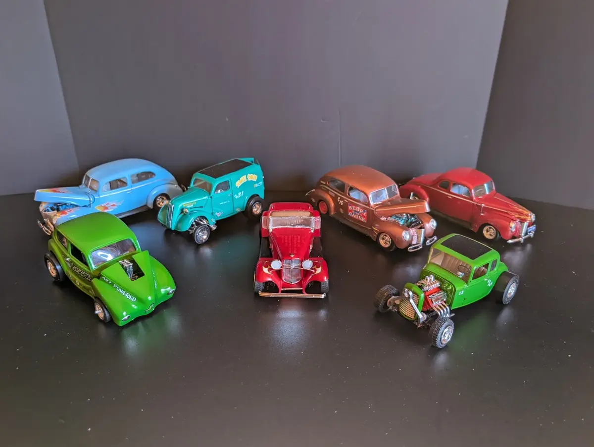 Vintage Hot Rod & Gasser Model Car Collection – 7 Pc