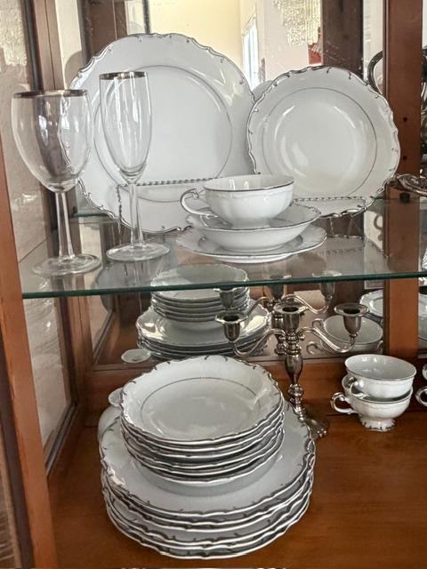 Bristol fine China "Nobility" 8 piece place setting with serving pieces