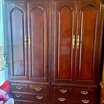 2 piece matching armoire set