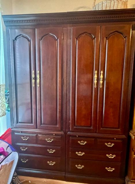 2 piece matching armoire set