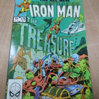 Sale Photo Thumbnail #13: Marvel Comics Iron Man #175, October 1983, featuring "The Treasure" storyline, in seemingly good condition with minor edge wear.