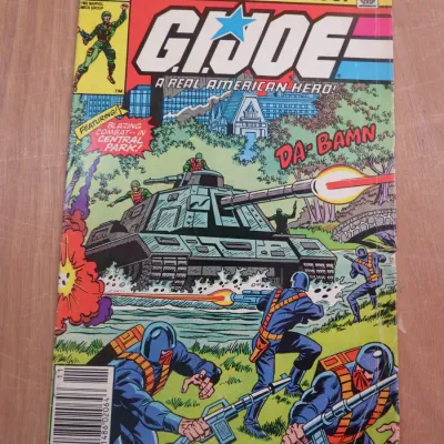 Sale Photo Thumbnail #6: Marvel Comics G.I. Joe: A Real American Hero #5, November 1982, showing some wear along the spine and edges.
