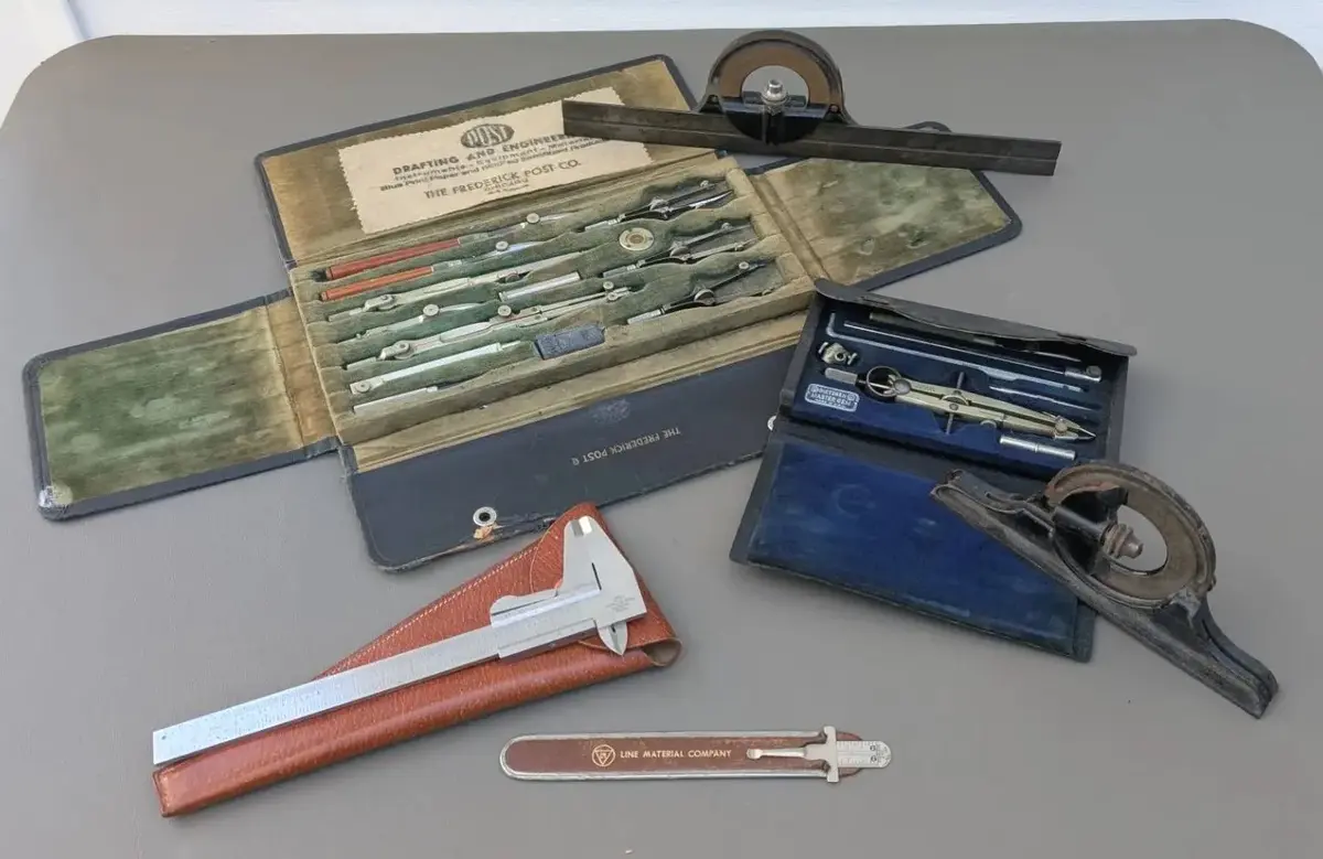 Vintage Drafting and Machinist Instruments
