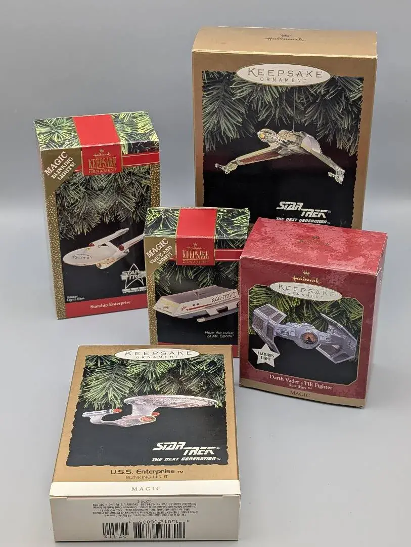 Hallmark Star Trek And Star Wars Ornaments 