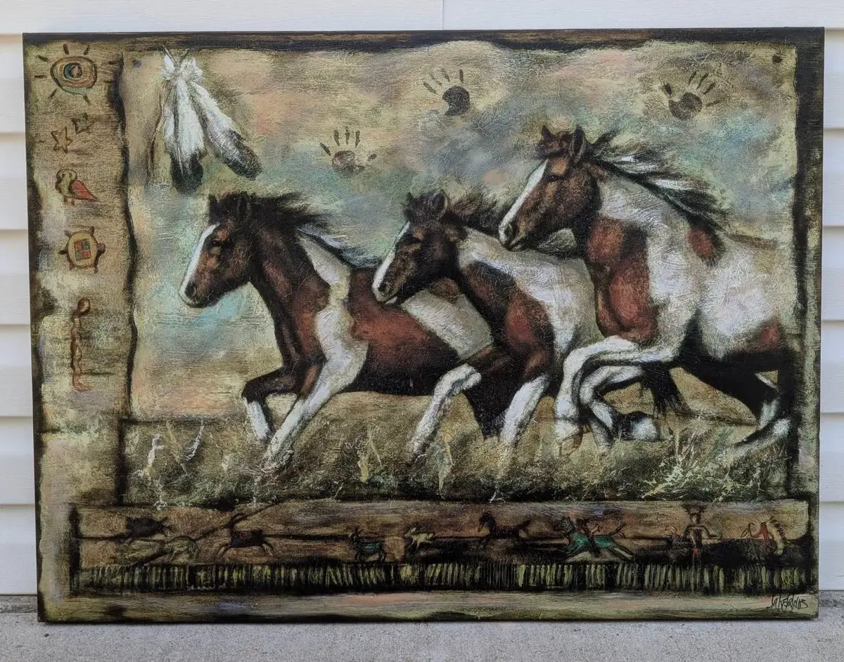 Textured Native American Canvas Print