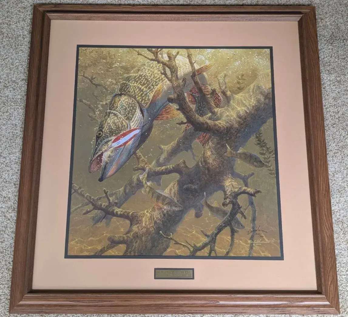 Hung Up - Northern Pike Signed Mark Susinno Print