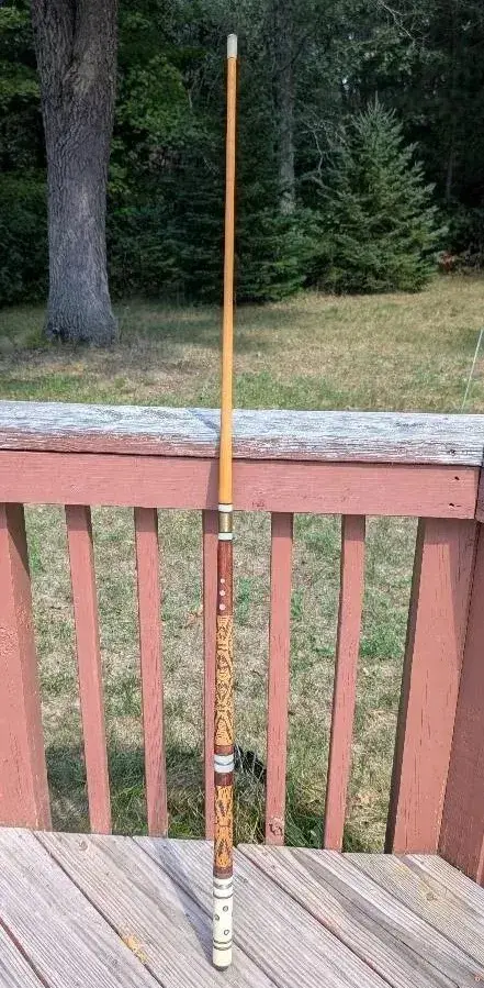 Wood-Burned Pool Cue